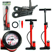 Hand Bicycle Pump with Built-in Pressure Gauge