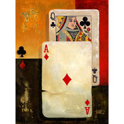 POKER QUEEN ON CANVAS