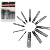 Deluxe Carbon Steel Heat Treated 12pc Hollow Punch