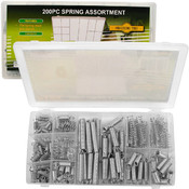 200 Piece Steel Spring Shop Assortment -Zinc Plate