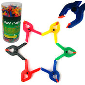 100 piece 1 inch Clamps  Multicolored ABS