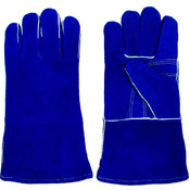 100% Leather Premium Welding Glove - Blue