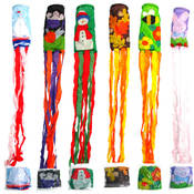 Festive 6-pack of Seasonal Decorative Windsocks