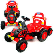 Red Range Tractor Battery Powered with Trailer