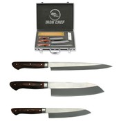 Iron Chef 3 Piece Cutlery Set w/traveling case