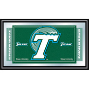 Tulane University Logo and Mascot Framed Mirror