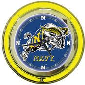 United States Naval Academy Neon Clock - 14 inch D