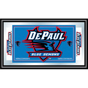 DePaul University Logo and Mascot Framed Mirror