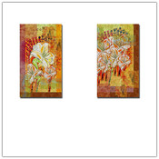 Watercolor 2pc 10x19 Canvas Set by Miguel Paredes.