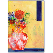 Red Vase by Sheila Golden-Framed 34x47 Canvas Art