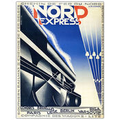 Nord Express by Adolphe Cassandre-Framed 24x32 Can