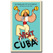 Visit Cuba-Gallery Wrapped 16x24 Canvas Art