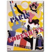 Paris Kobenhavs-Gallery Wrapped 18x24 Canvas Art