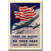 Keep'em Flying-Gallery Wrapped 24x32 Canvas Art