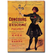 D'Escrime-Gallery Wrapped 24x32 Canvas Art