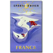 Sports D'Hiver by Bernard Villemont-Gallery Wrappe