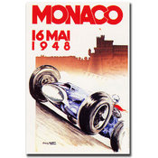 Monaco 1948 by George Ham-Gallery Wrapped 18x24 Ca