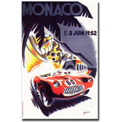 Monaco 1952 by George Ham-Gallery Wrapped 18x24 Ca