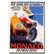 Monaco 1957 by George Ham-Gallery Wrapped 18x24 Ca