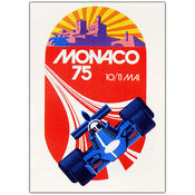 Monaco 1975 by George Ham-Framed 18x24 Canvas Art