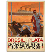 Bresil Plata by Sandy Hook-Framed 35x47 Canvas Art
