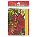 Brand Name Christmas Floral Invitation Card