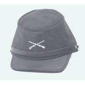 Suede Civil War Cap - Blue