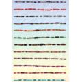 Multi Color Wood/Metal Bead Bracelets