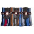 Vertical Knit Scarf with Leather glove set