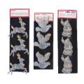 3 Pack Frosted Novelty Christmas Decorations