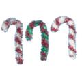 16" Tinsel Candy Canes- 3 Colors