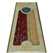 Maroon &amp; Cream Color Chanukah Candles