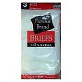 Famous Brand 3 Pair Pack Mens White Briefs