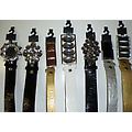 Ladies Fashion Belts W/Rhinestone Buckle