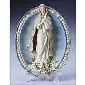 Our Lady of the Rosary Oval Plate