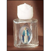 Our Lady of Grace Glass Holy Water Bottle