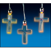 Plastic Light-Up Cross Necklaces