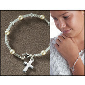Beaded First Communion Bracelet