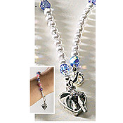 Italian Blue/White with Heart Bracelet