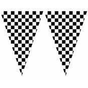 Checkered Party Pennant Flags - 25ft