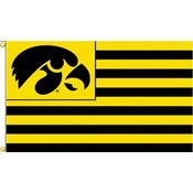 Iowa Hawkeyes W/ Stripes 3' x 5' Flags