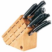 8pc Drop Forge Style Cutlery in Wood Block