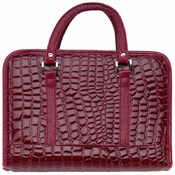 Burgundy Faux Alligator Bible Cover