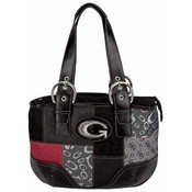 Black Jacquard Patchwork Purse