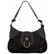 Small Black Jacquard Purse