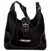 Black Jacquard Shoulder Bag
