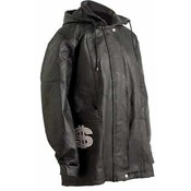 Giovanni  HandSewn Leather King Logo Jacket