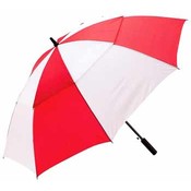 All-Weather 60" Red and White Golf Umbrella