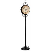 Double Sided Wrought Iron Floor Clock