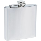 6oz Stainless Steel Flask w/Screw Down Cap